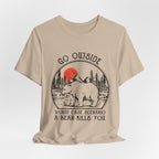 Go Outside Worst Case Bear T-Shirt | Adventure Lovers Gift