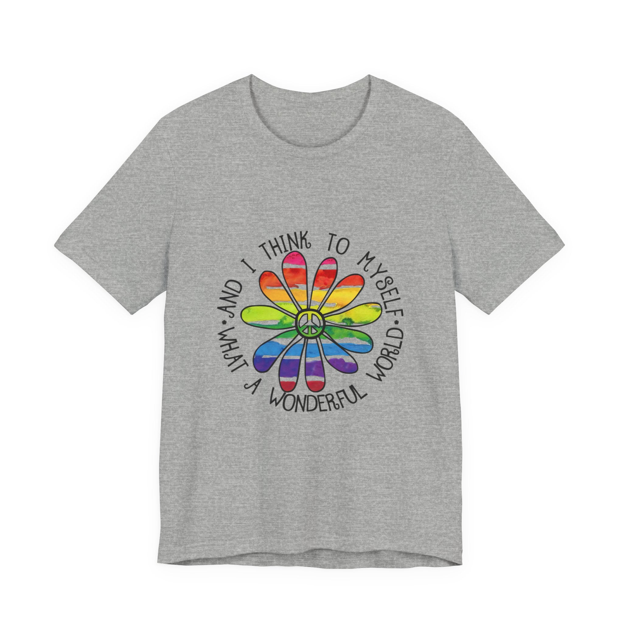 What A Wonderful World T-Shirt | Hippie Peace Lover Gift
