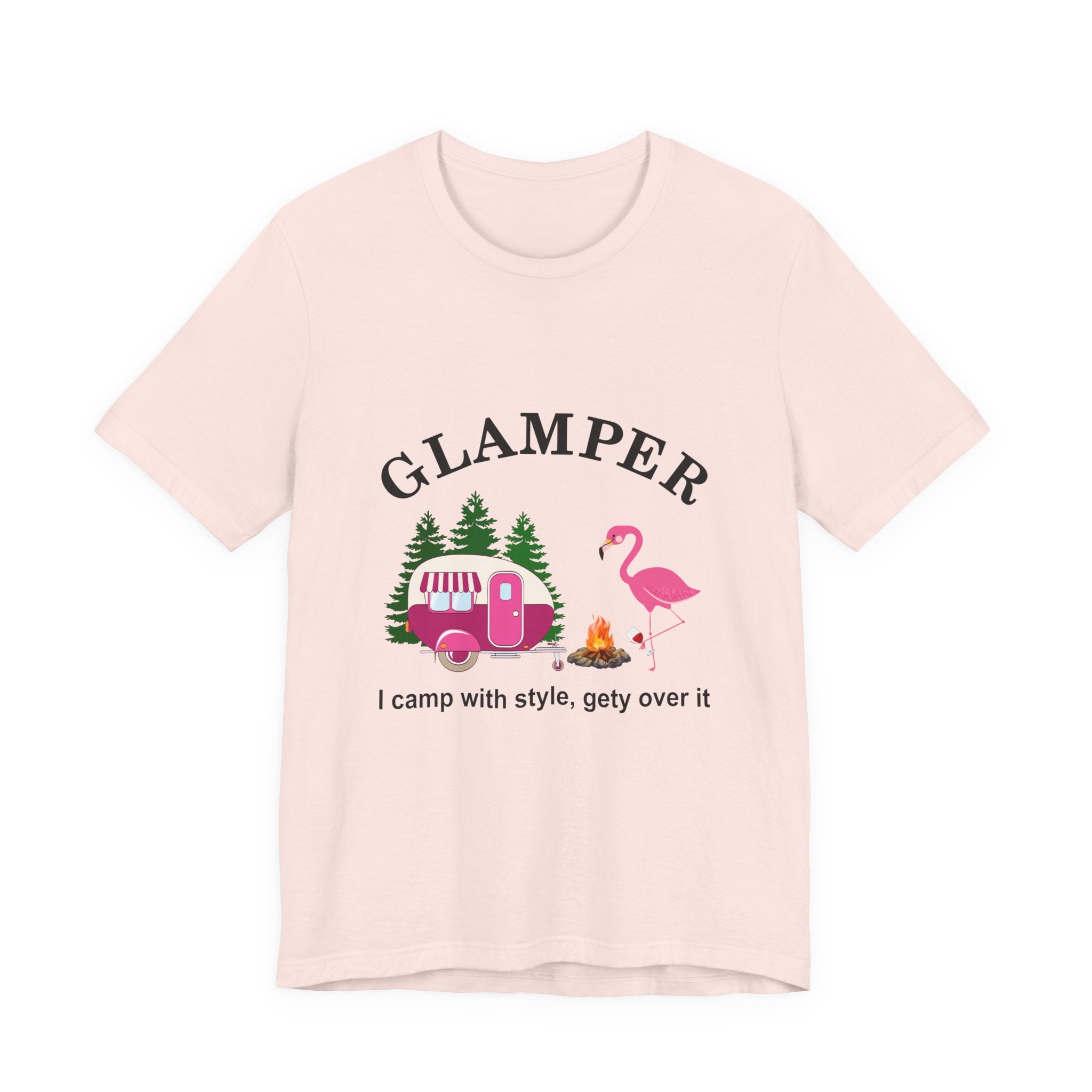 GLAMPER I Camp With Style T-Shirt | Glamping Lover Gift