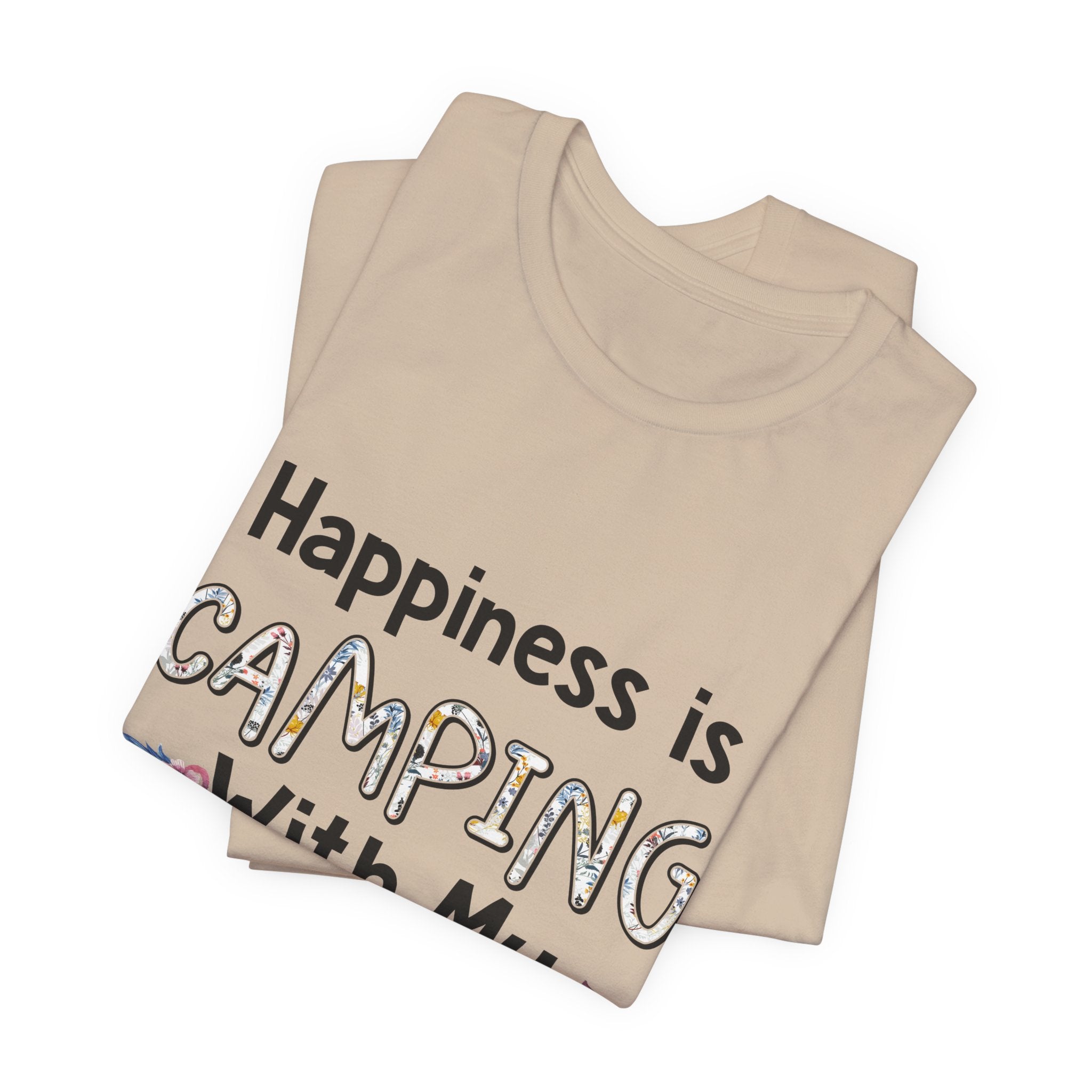 Happiness is Camping With My Dog T-Shirt | Dog Lover Gift
