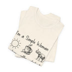 Simple Woman Sunshine Coffee Elephant T-Shirt | Elephant Lover Gift