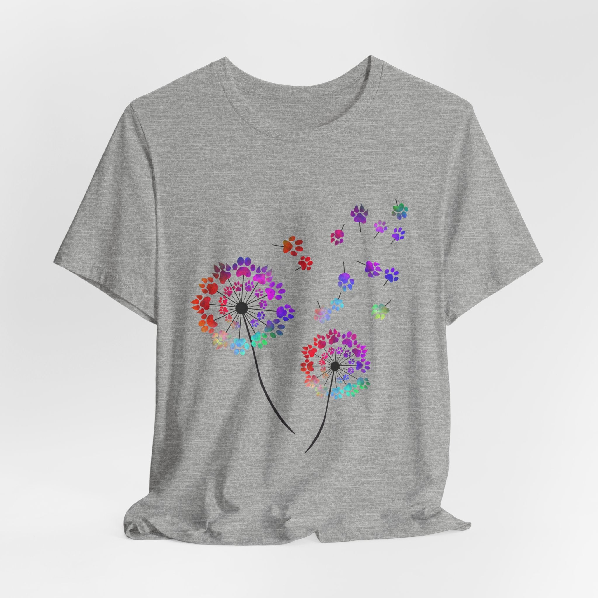 Paw Print Dandelion T-Shirt | Dog Lover Gift for Fur Parents