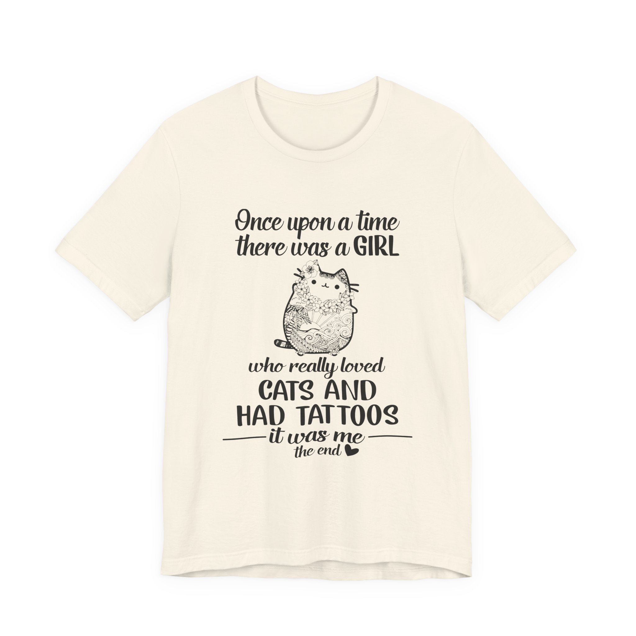 Girl Who Loved Cats & Tattoos T-Shirt | Cat Lover Gift