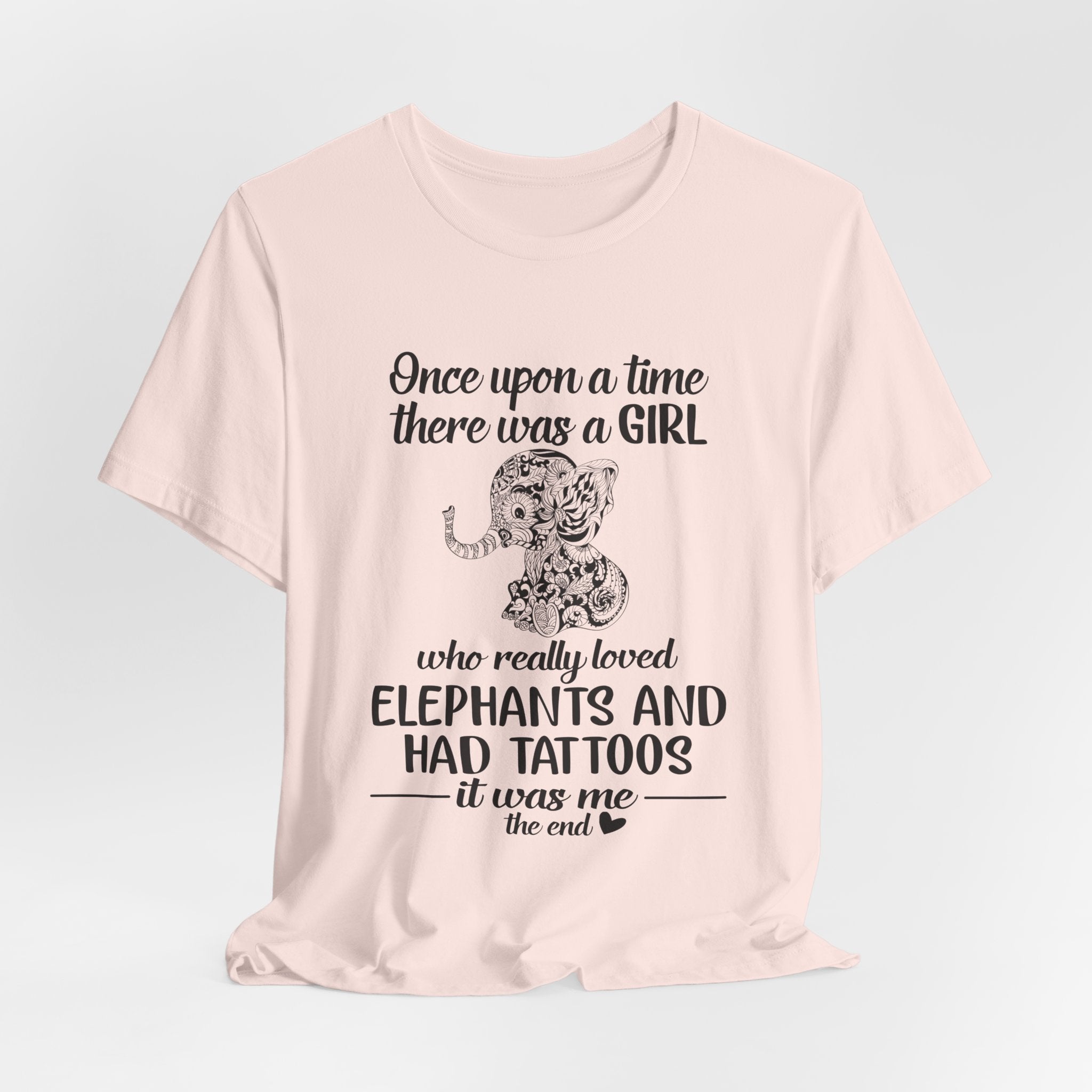 Girl Who Loved Elephants & Tattoos T-Shirt | Tattoo Lover Gift