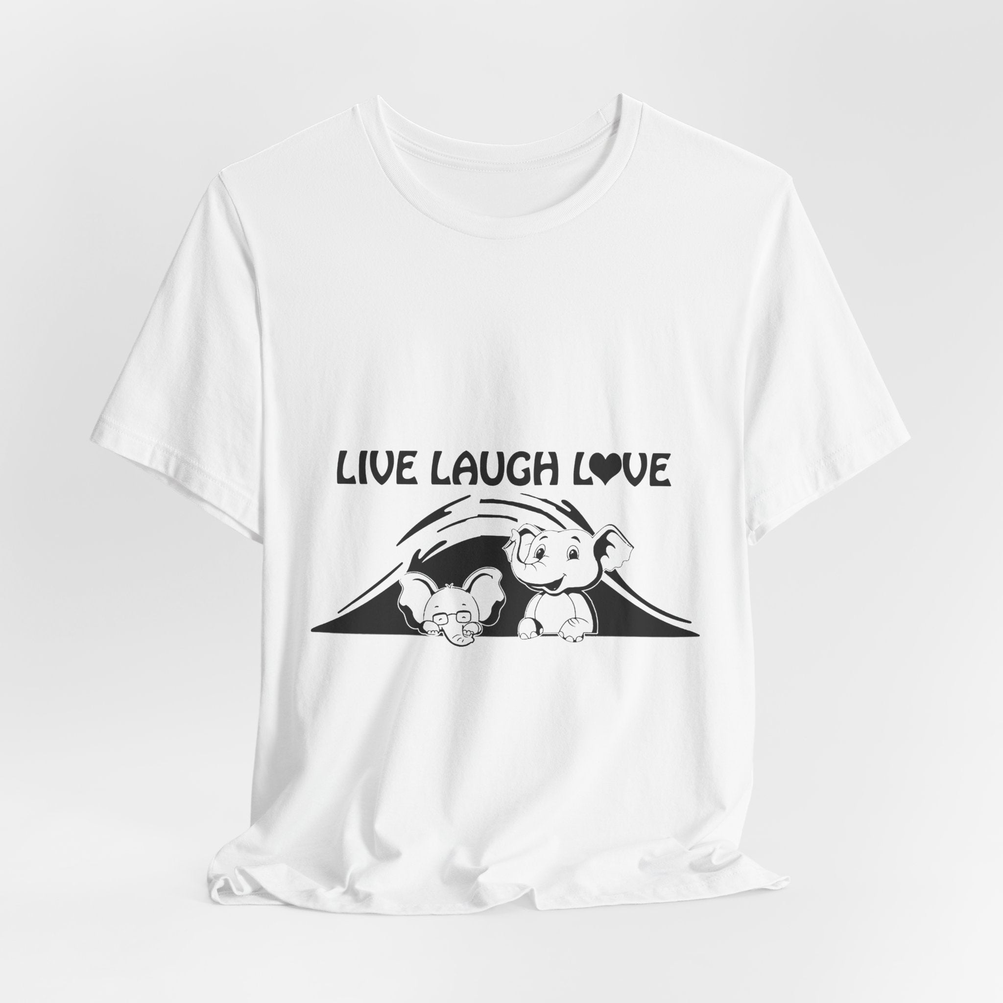 Live Laugh Love Elephants T-Shirt | Elephant Lover Gift