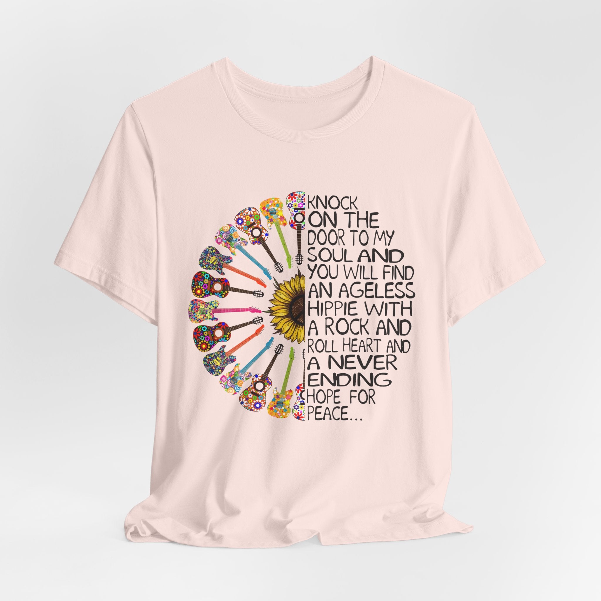 Ageless Hippie Soul Rock & Roll Heart T-Shirt | Peace Lover Gift