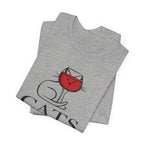 Cats And Wine Make Everything Fine T-Shirt | Cat Lover Gift