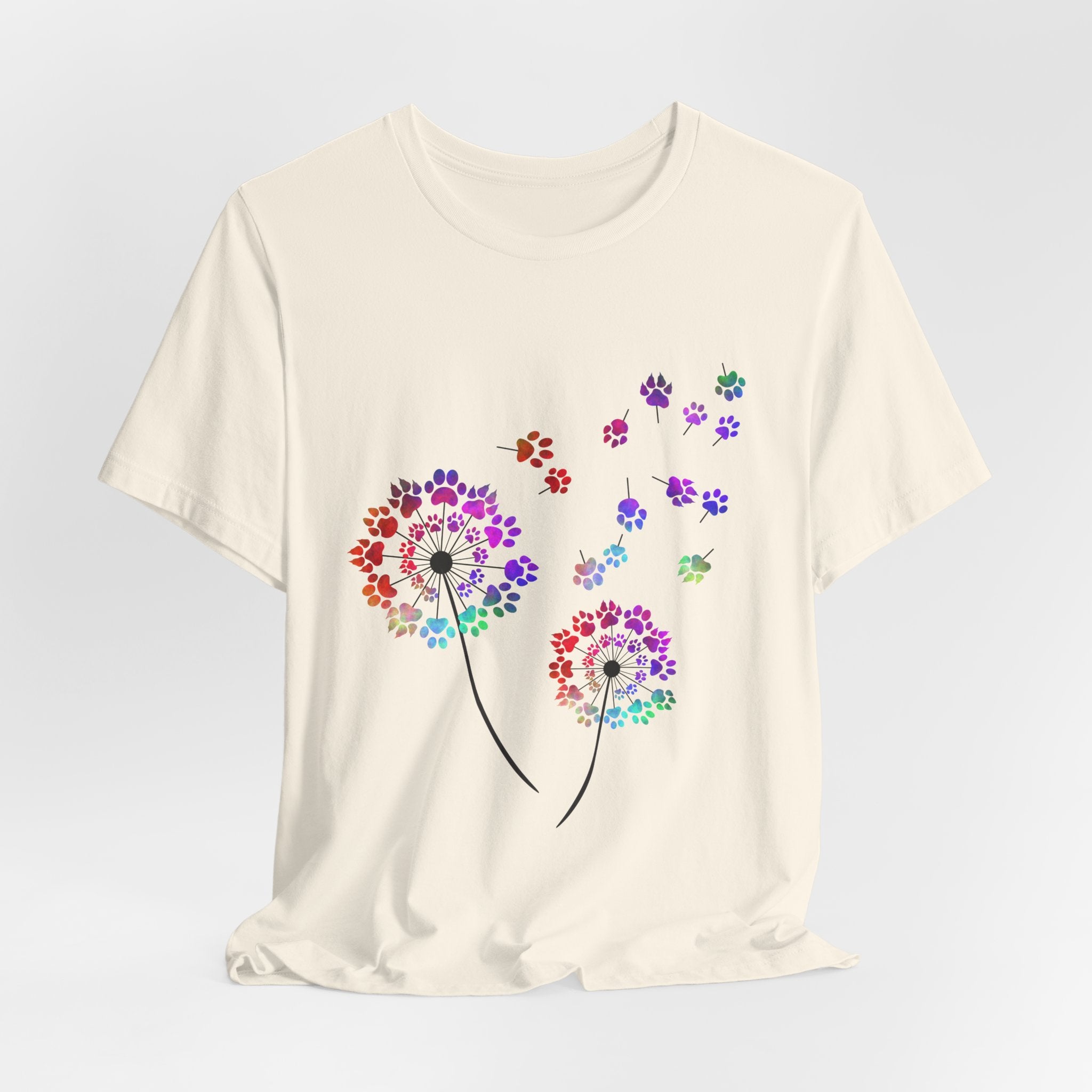 Paw Print Dandelion T-Shirt | Dog Lover Gift for Fur Parents