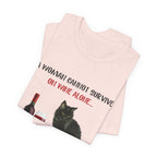 Wine & Cat Lover T-Shirt | Funny Cat Mom Gift