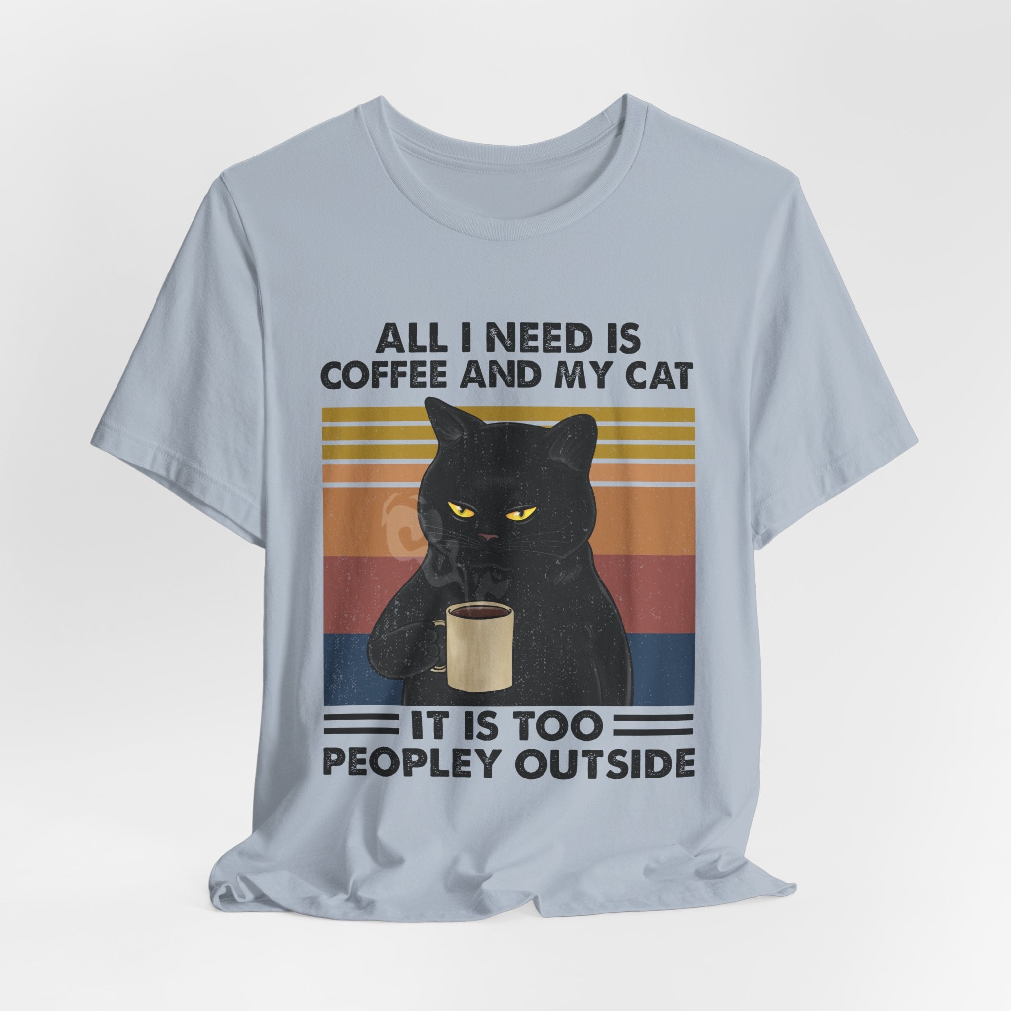 Coffee & My Cat T-Shirt | Introvert Cat Lover Gift