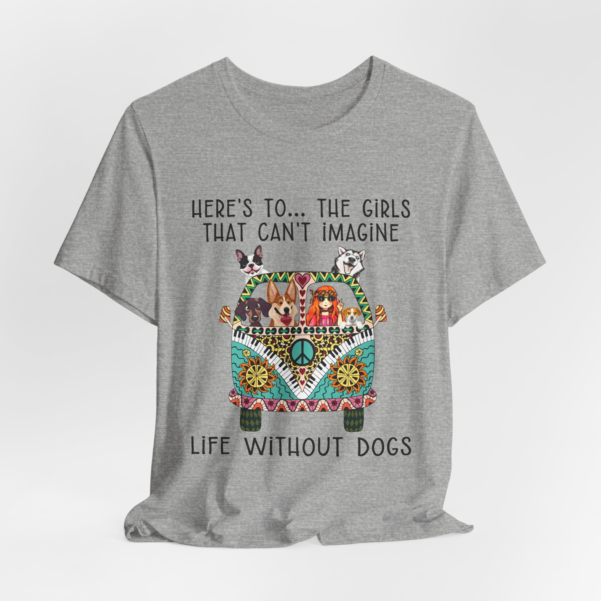 Girls Can't Imagine Life Without Dogs T-Shirt | Dog Mom Gift