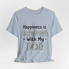 Happiness is Camping With My Dog T-Shirt | Dog Lover Gift