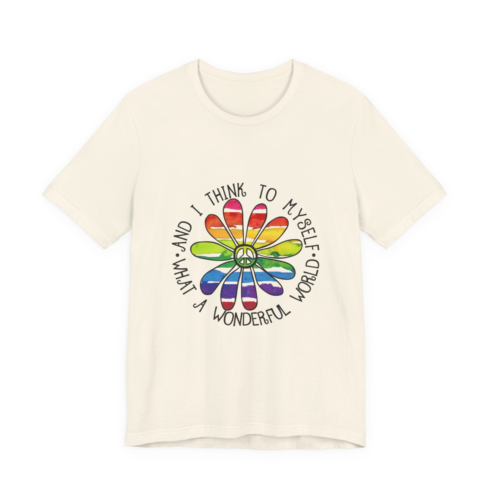 What A Wonderful World T-Shirt | Hippie Peace Lover Gift