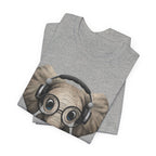 Nerdy Elephant with Headphones T-Shirt | Elephant Lover Gift