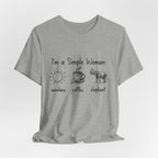 Simple Woman Sunshine Coffee Elephant T-Shirt | Elephant Lover Gift