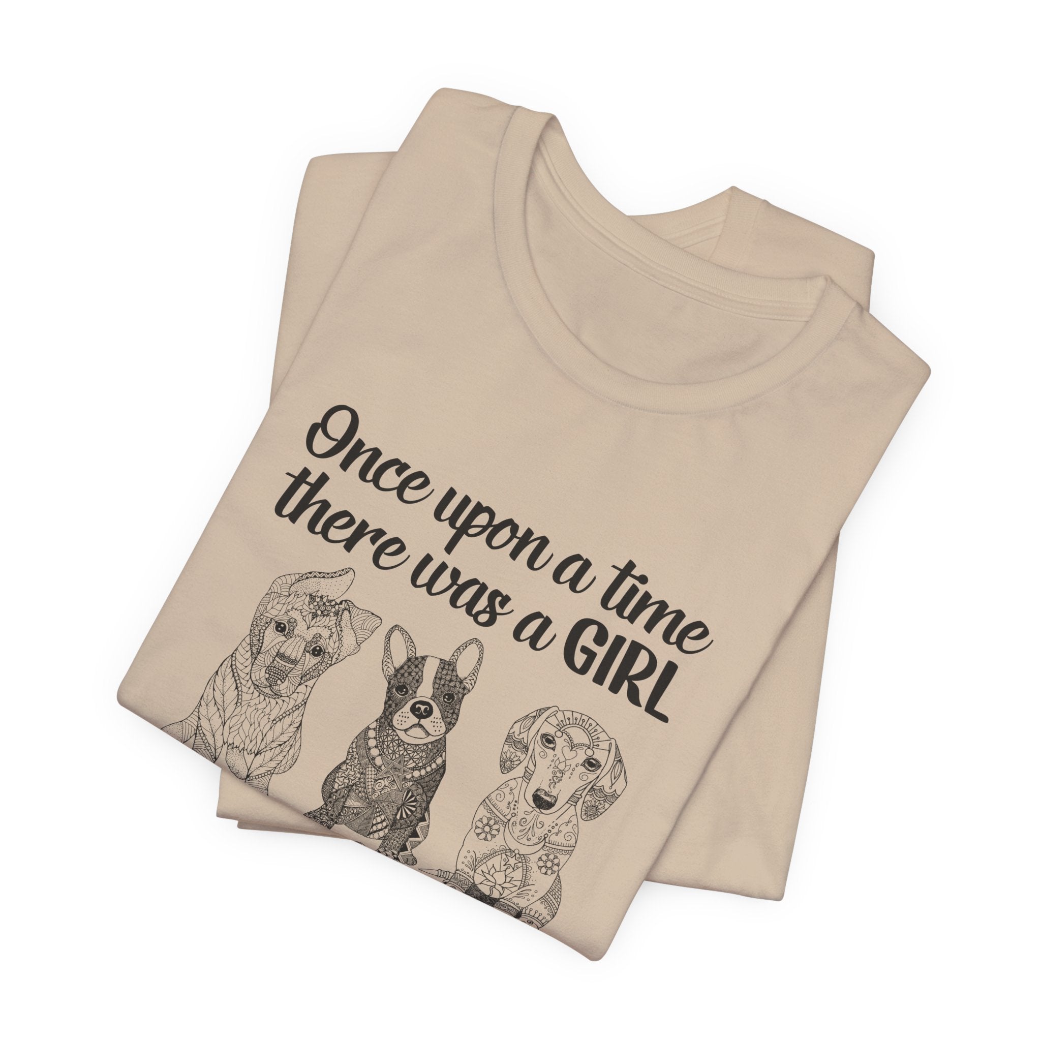 Girl Loved Dogs & Tattoos T-Shirt | Dog Lover Gift for Her
