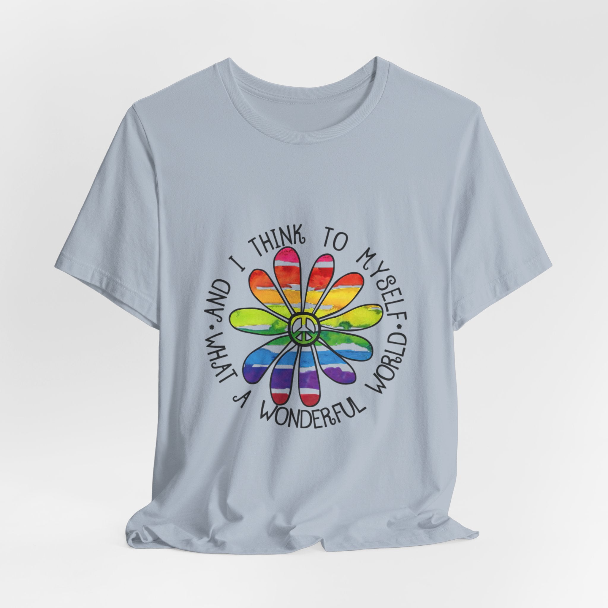 What A Wonderful World T-Shirt | Hippie Peace Lover Gift