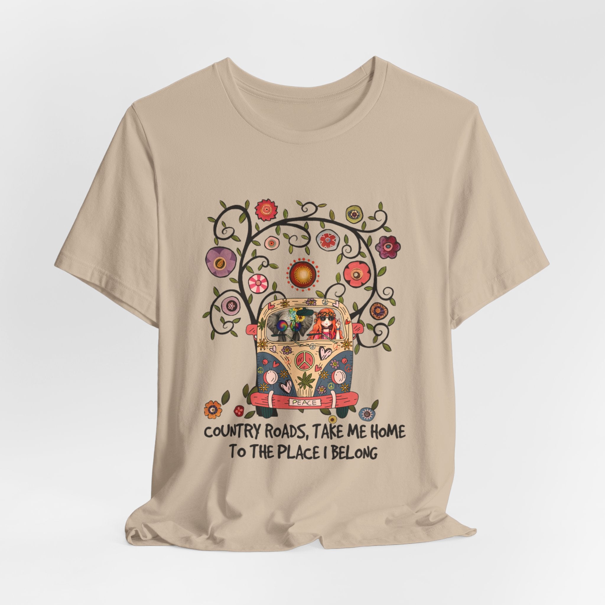 Country Roads Take Me Home T-Shirt | Hippie Soul Gift