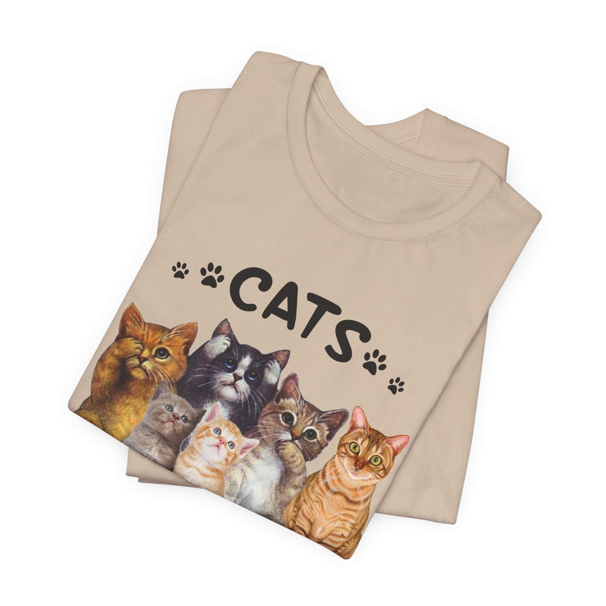 Cats Make Me Happy Humans Make My Head Hurt T-Shirt | Cat Lover Gift