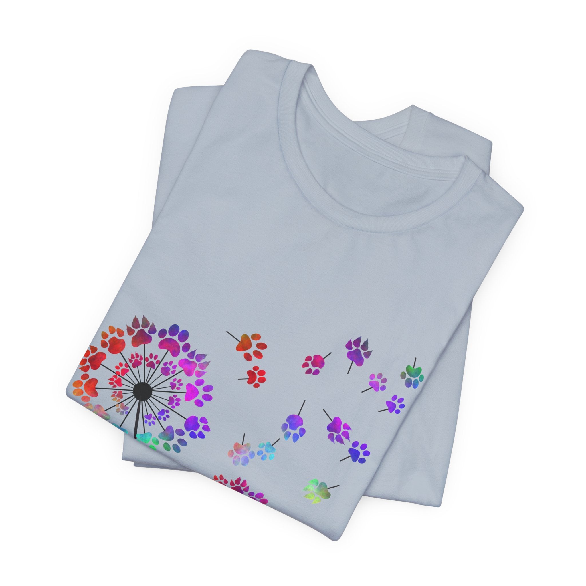 Paw Print Dandelion T-Shirt | Dog Lover Gift for Fur Parents
