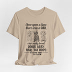 Girl Loved Dogs & Tattoos T-Shirt | Dog Lover Gift for Her