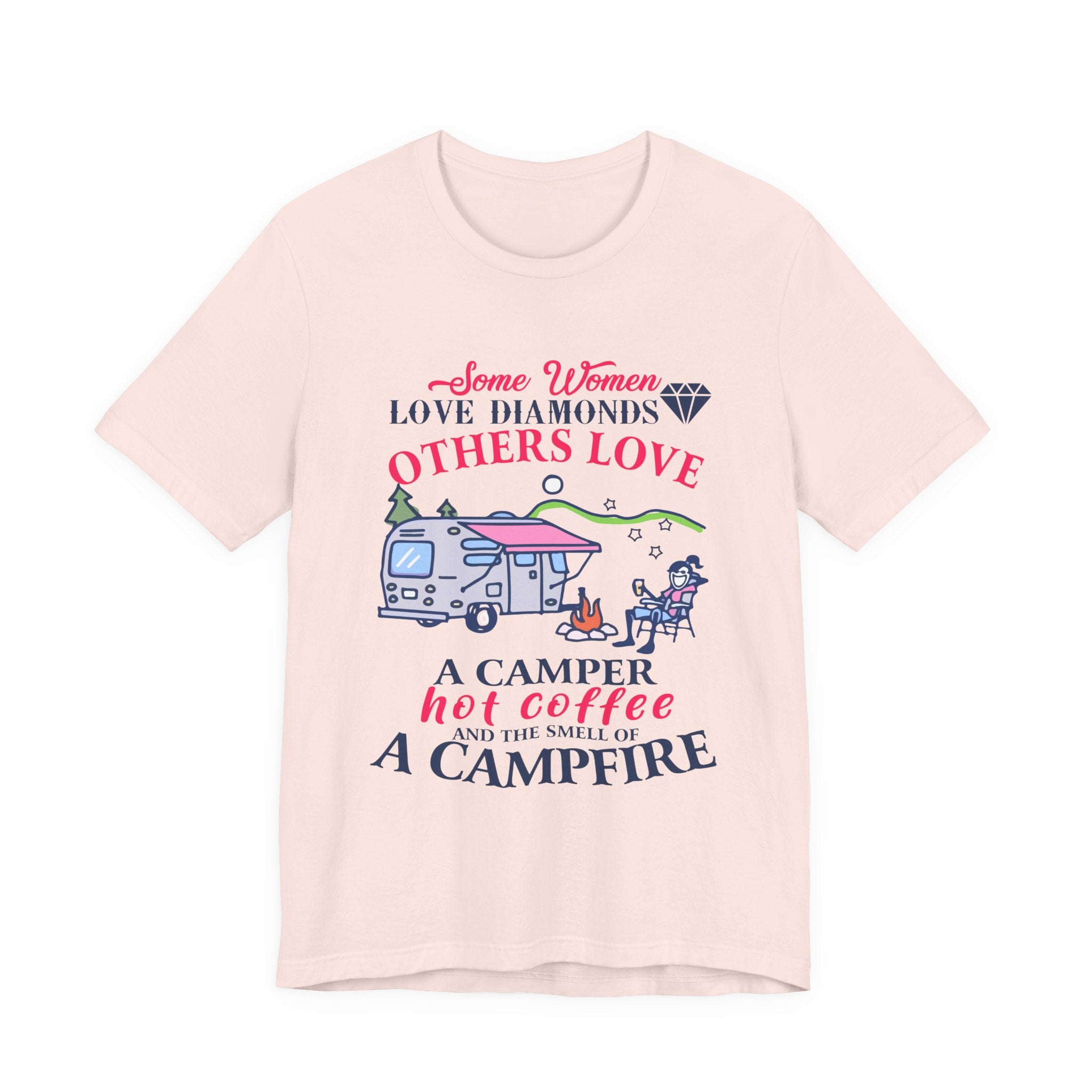 Camper Hot Coffee Campfire T-Shirt | Outdoor Woman Gift