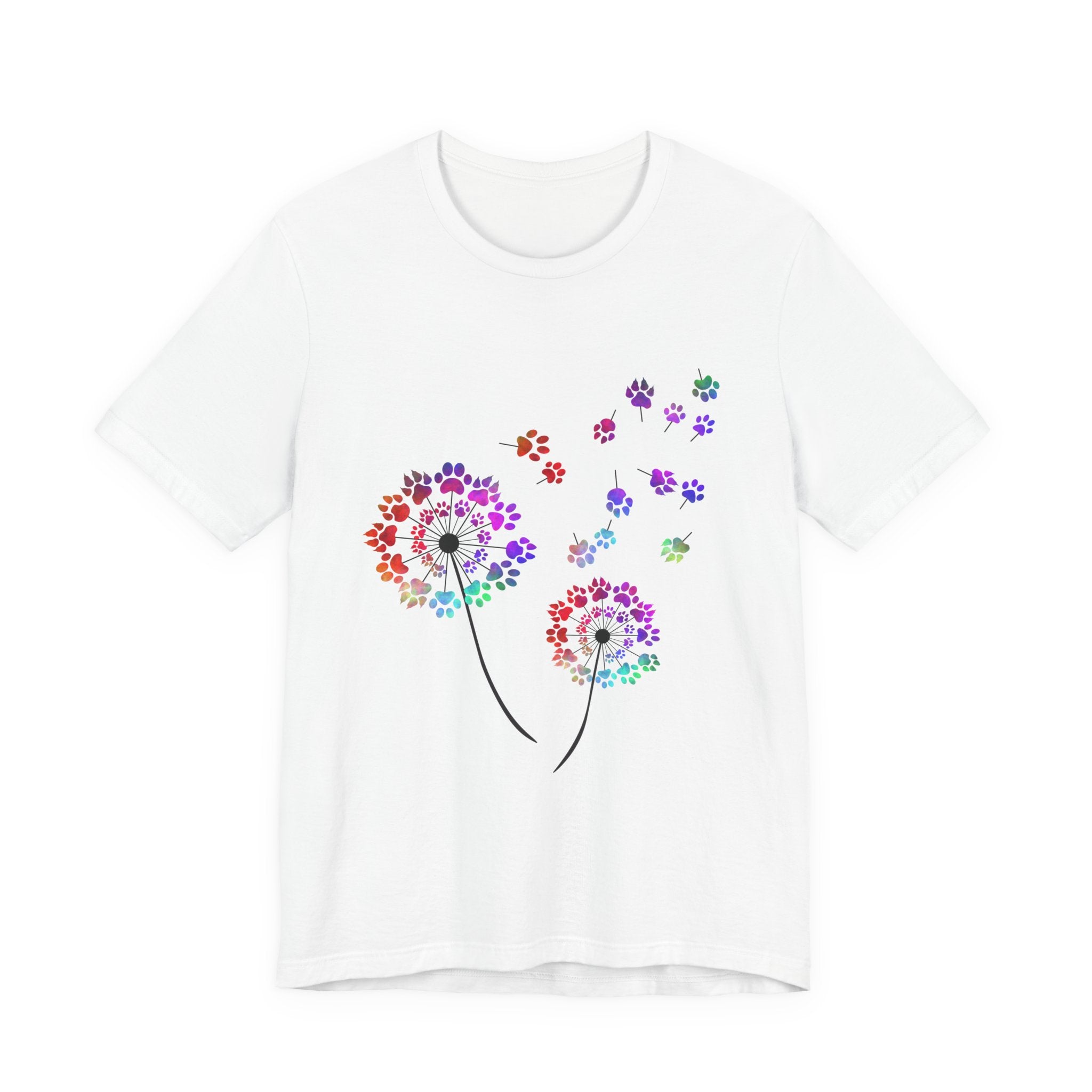 Paw Print Dandelion T-Shirt | Dog Lover Gift for Fur Parents