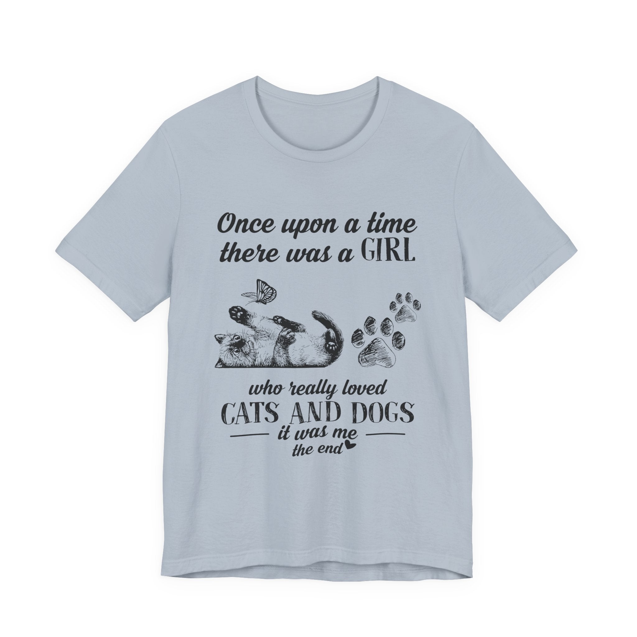 Girl Who Loved Cats & Dogs T-Shirt | Dog Lover Gift