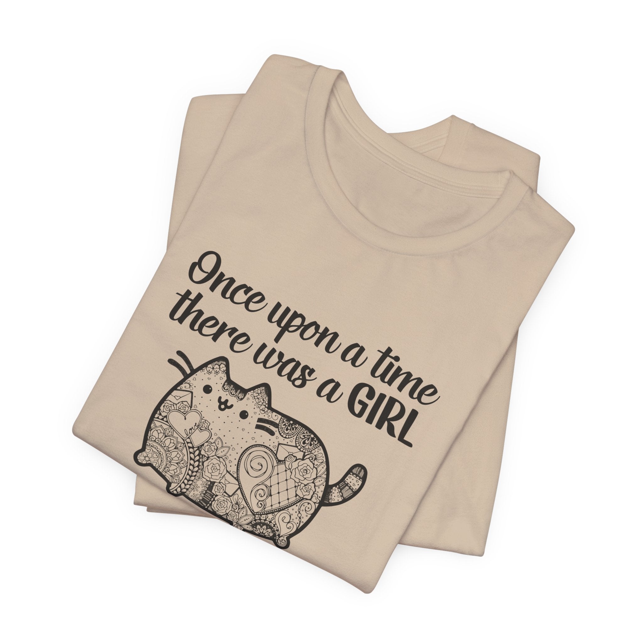 Once Upon a Time Cat & Tattoos T-Shirt | Tattooed Cat Lover Gift