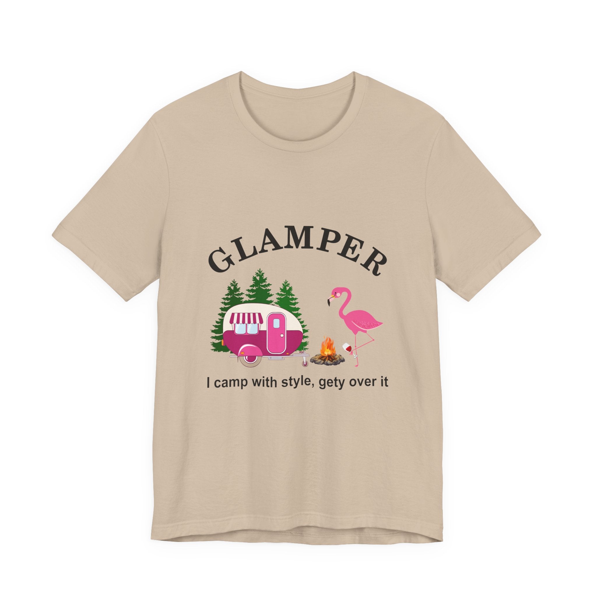 GLAMPER I Camp With Style T-Shirt | Glamping Lover Gift