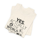 World Revolves Around My Dogs T-Shirt | Funny Dog Lover Gift