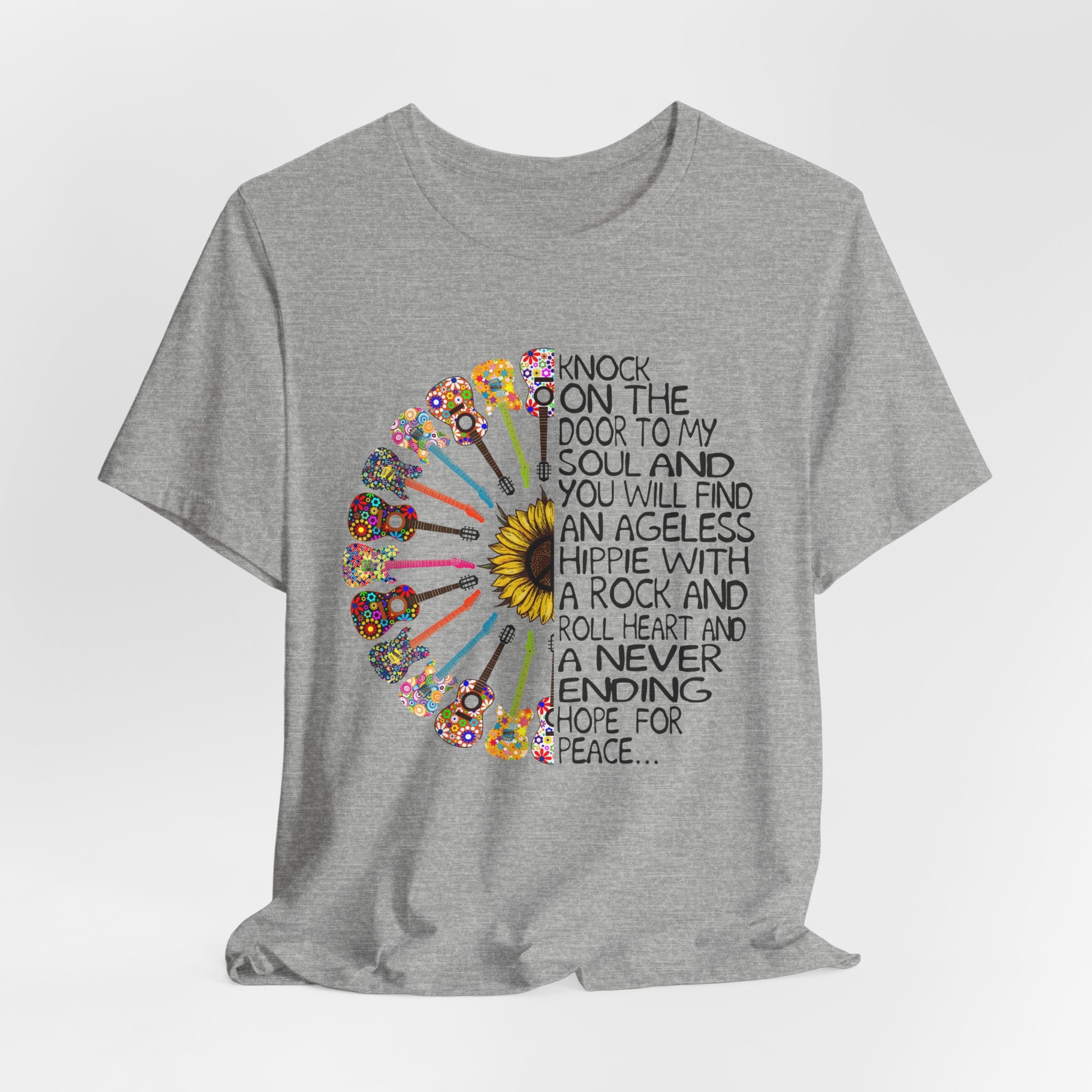 Ageless Hippie Soul Rock & Roll Heart T-Shirt | Peace Lover Gift