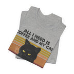 Coffee & My Cat T-Shirt | Introvert Cat Lover Gift