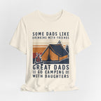 Great Dads Go Camping With Daughters T-Shirt | Camping Dad Gift