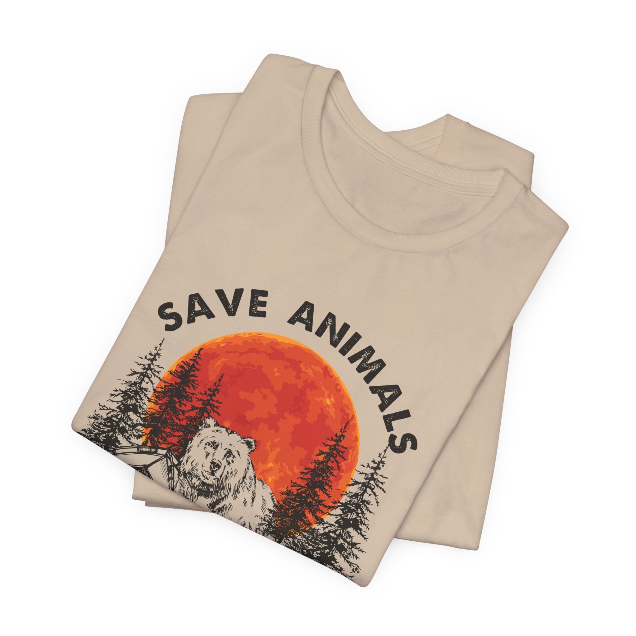 Save Animals Eat People T-Shirt | Funny Bear Camper Gift