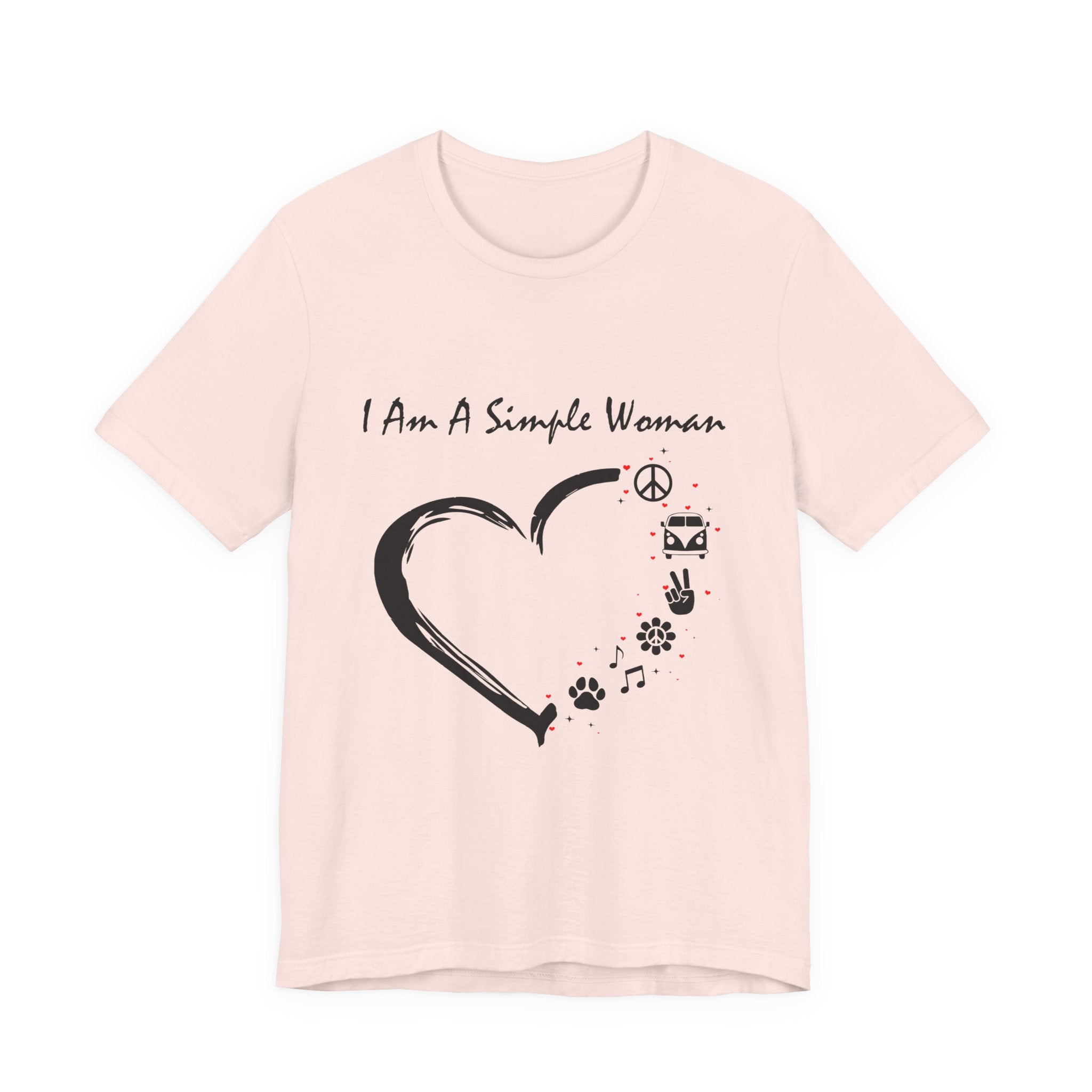 I Am A Simple Woman Peace Love Dog T-Shirt | Dog Mom Gift