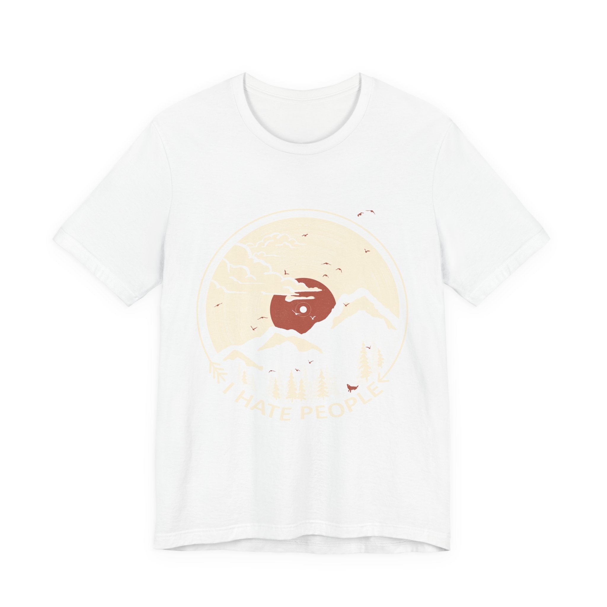 I Hate People T-Shirt | Solitary Camper Dog Lover Gift