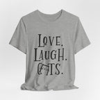 Love Laugh Cats T-Shirt | Cat Lover Gift