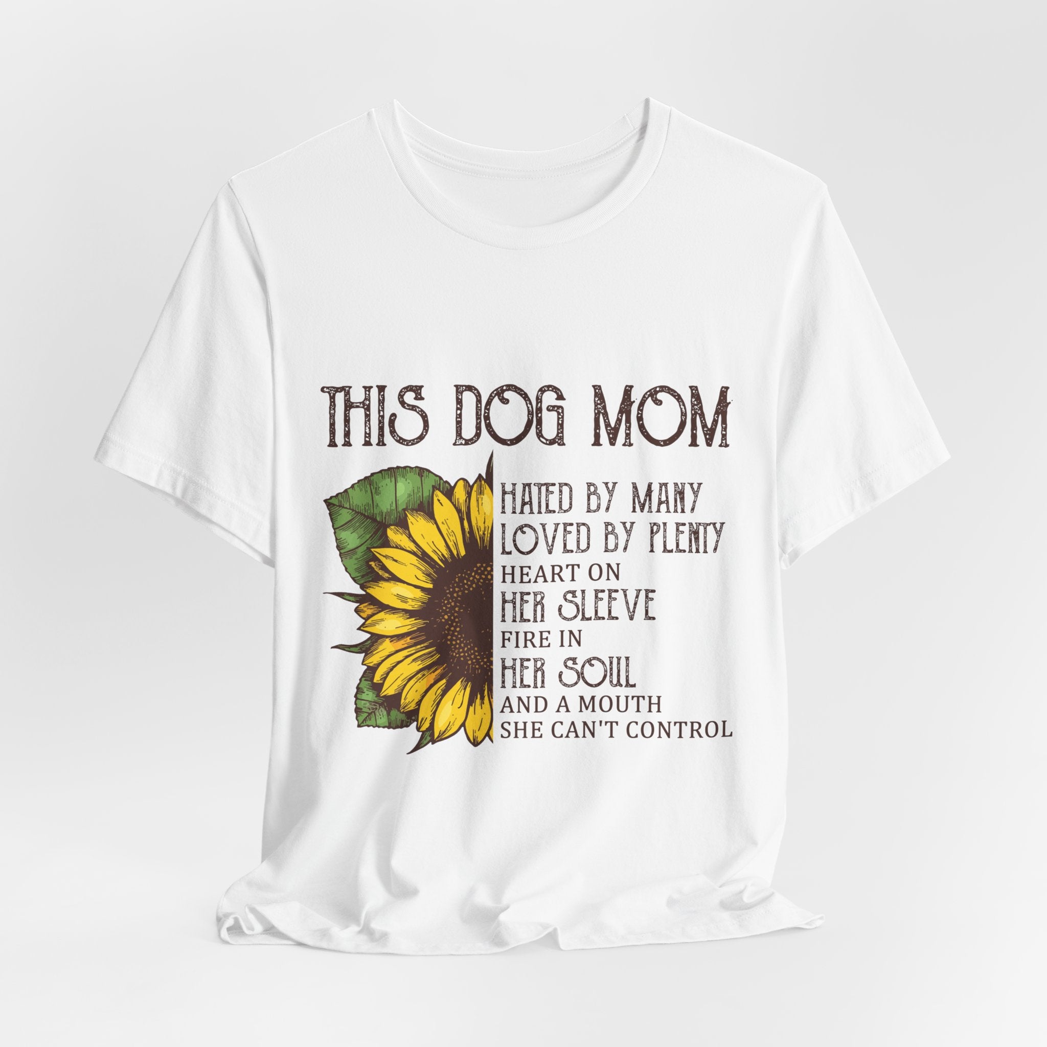 Proud Dog Mom T-Shirt | Heart on Sleeve & Fire in Soul Gift