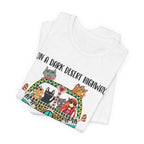 On a Dark Desert Highway T-Shirt | Hippie Cat Lover Gift