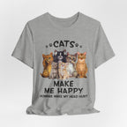 Cats Make Me Happy Humans Make My Head Hurt T-Shirt | Cat Lover Gift