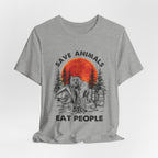Save Animals Eat People T-Shirt | Funny Bear Camper Gift