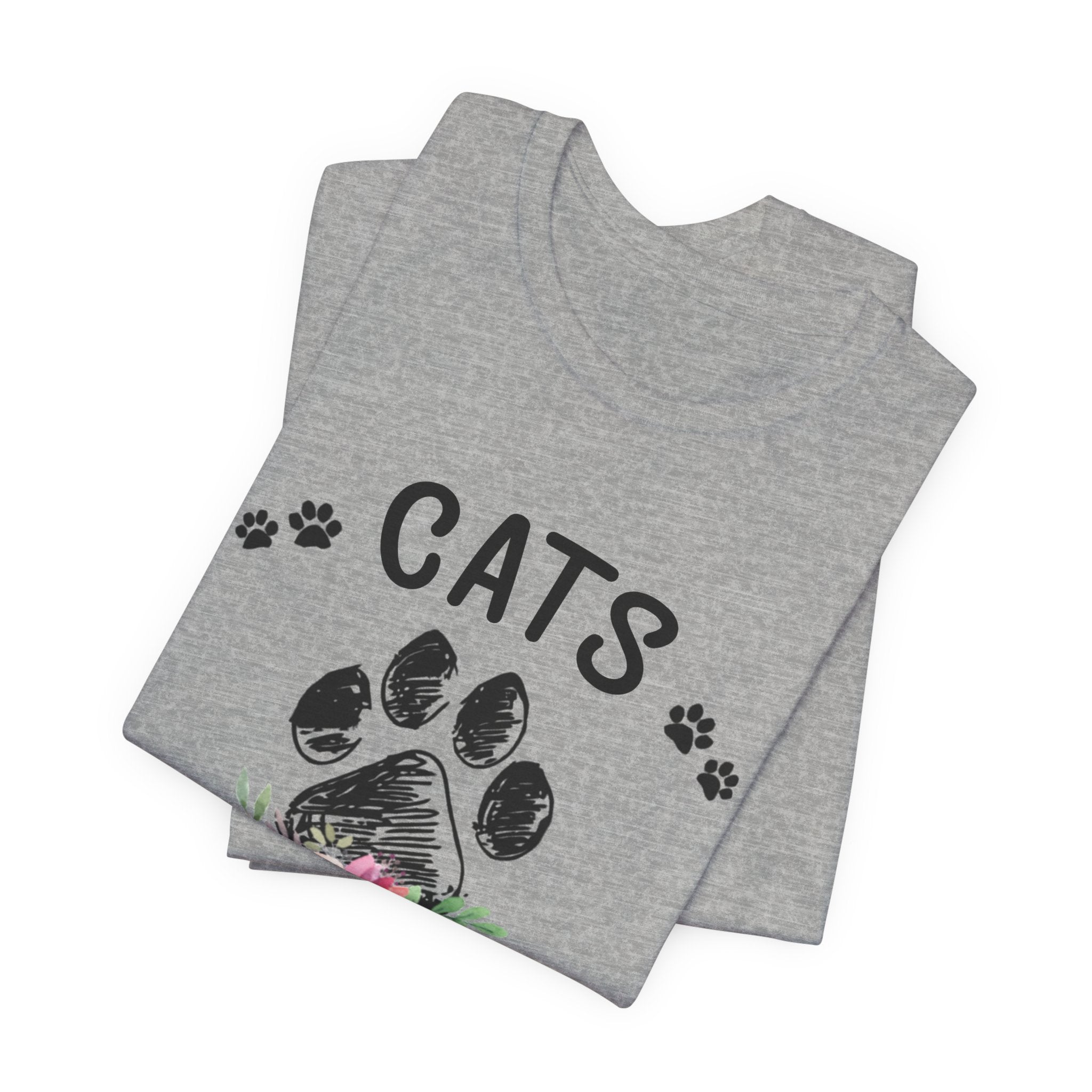 Cats Make Me Happy Humans Make My Head Hurt T-Shirt | Cat Lover Gift