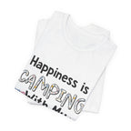 Happiness is Camping With My Dog T-Shirt | Dog Lover Gift