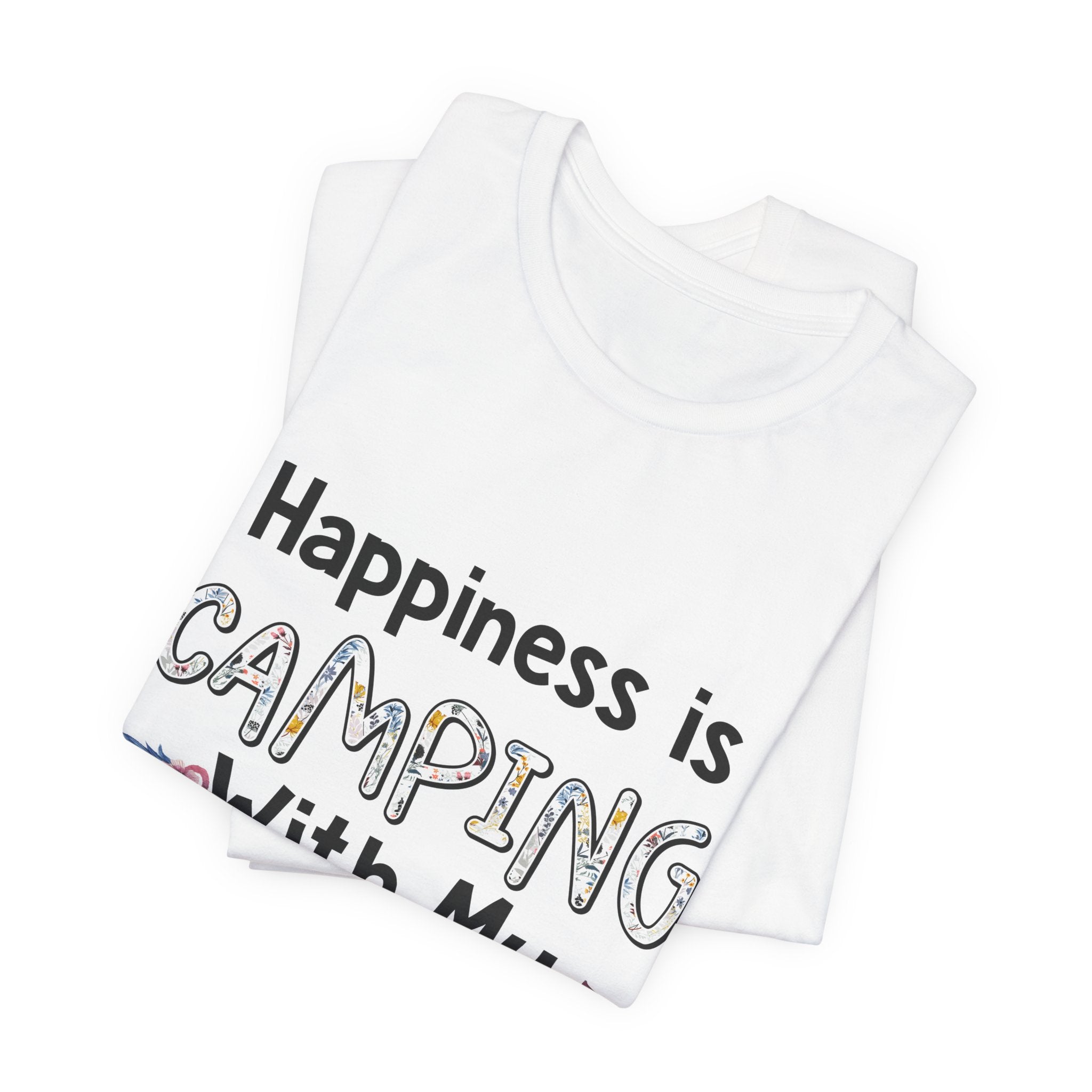 Happiness is Camping With My Dog T-Shirt | Dog Lover Gift