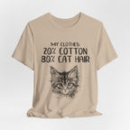 My Clothes 80% Cat Hair T-Shirt | Funny Cat Lover Gift