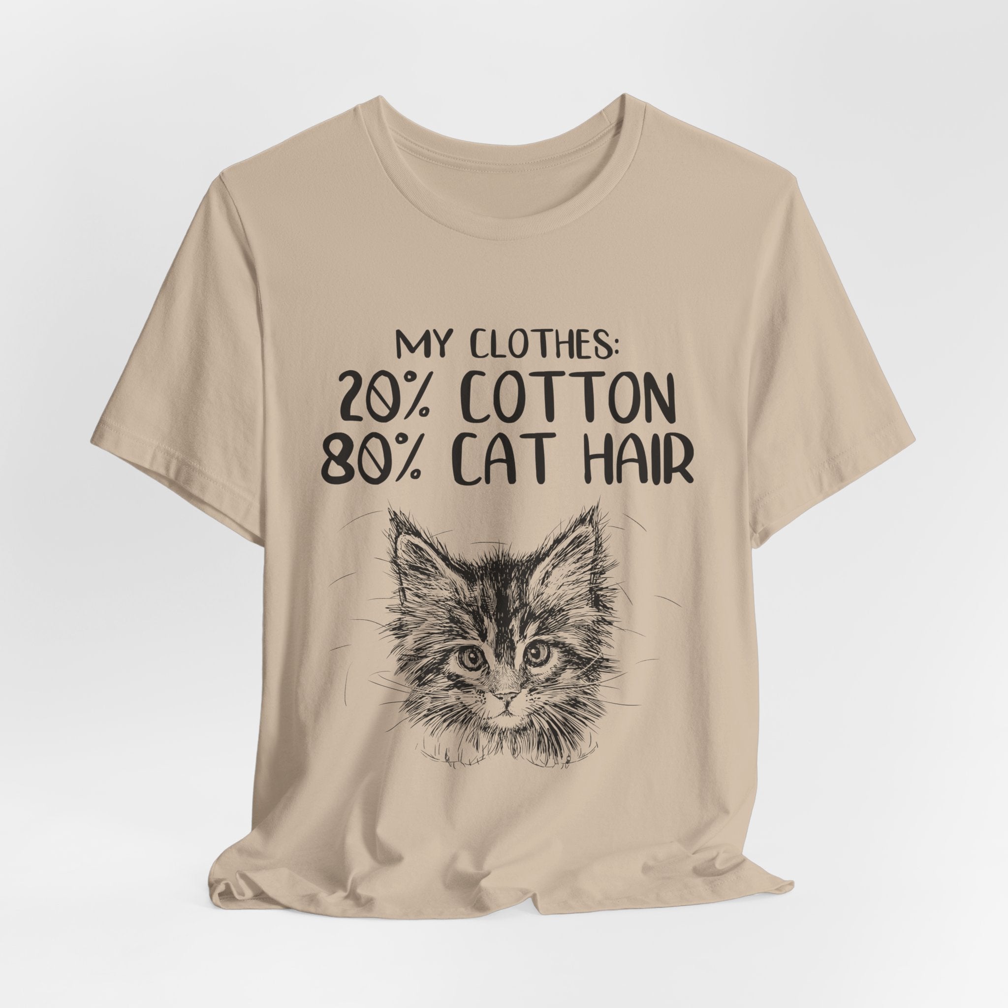 My Clothes 80% Cat Hair T-Shirt | Funny Cat Lover Gift