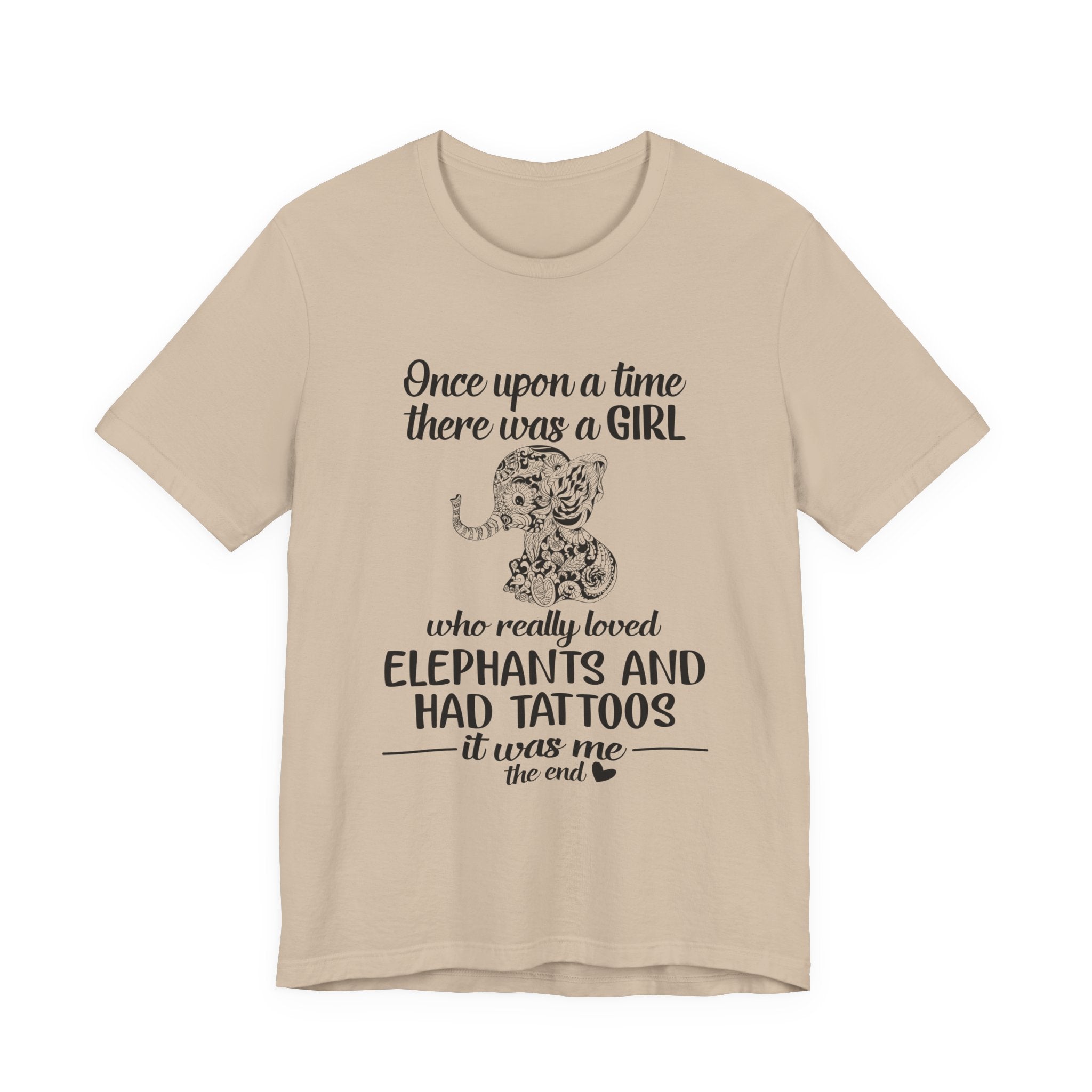 Girl Who Loved Elephants & Tattoos T-Shirt | Tattoo Lover Gift
