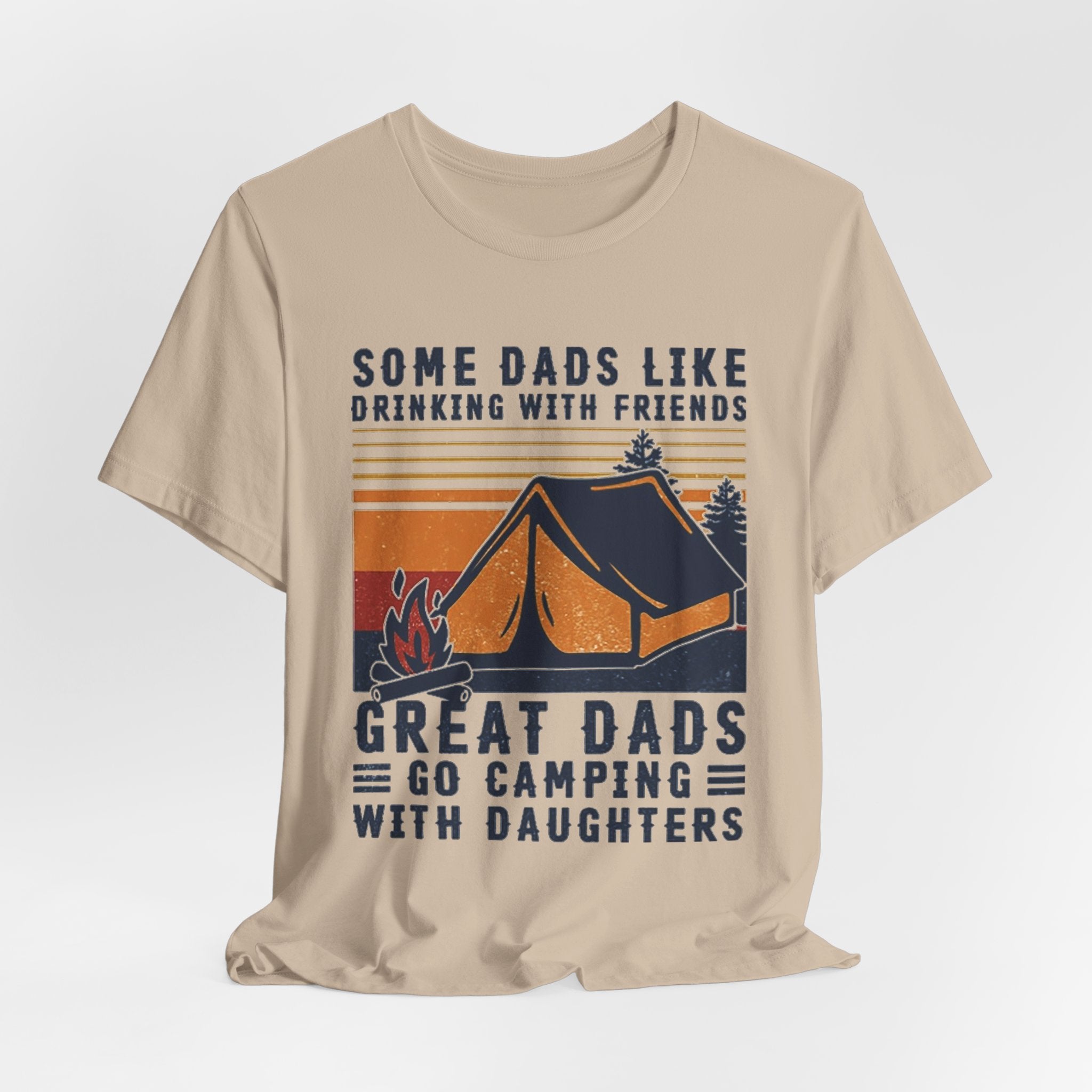 Great Dads Go Camping With Daughters T-Shirt | Camping Dad Gift