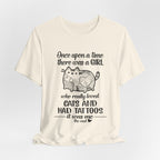 Once Upon a Time Cat & Tattoos T-Shirt | Tattooed Cat Lover Gift